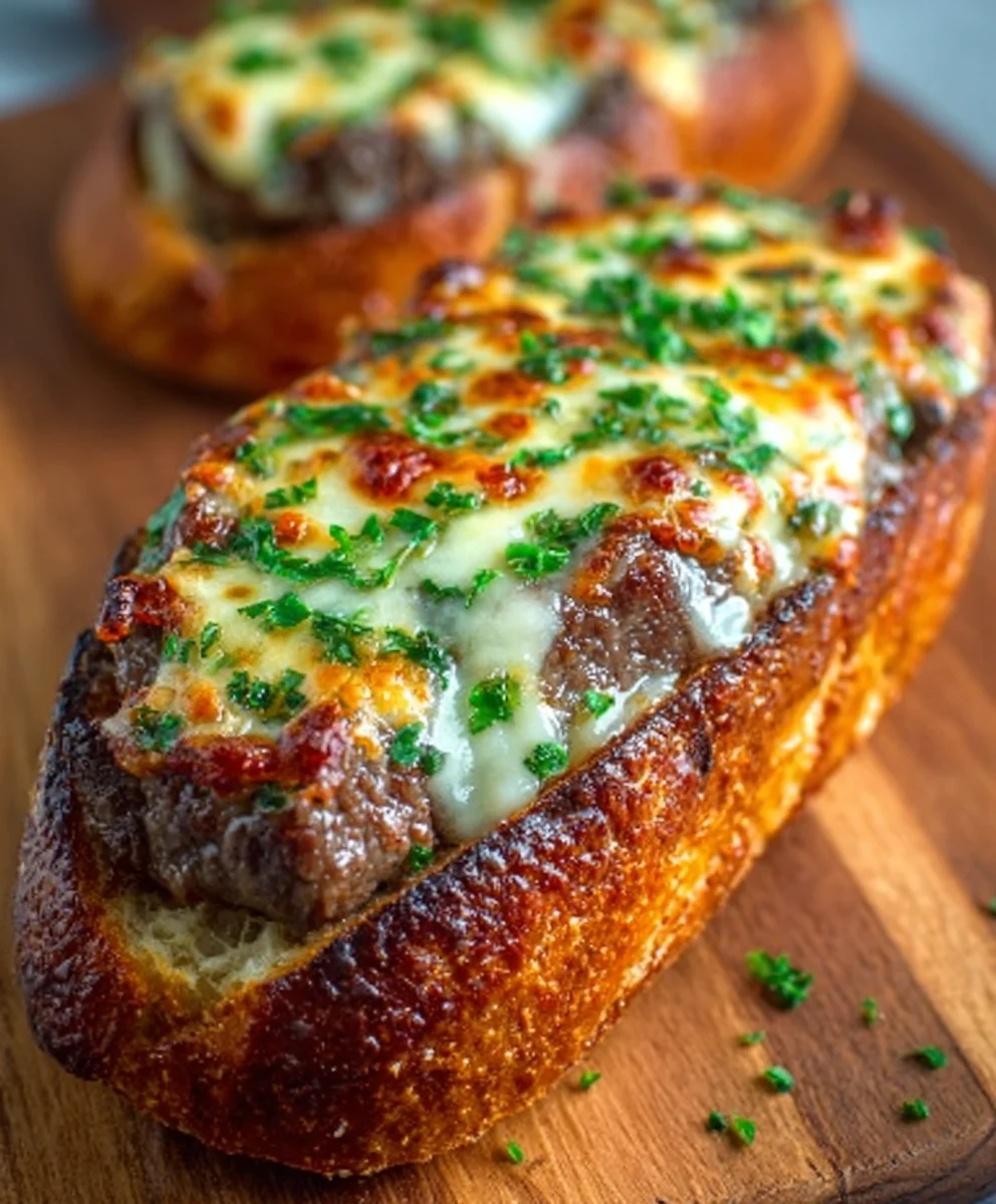 Recette de pain à l'ail, fromage et bœuf irrésistible