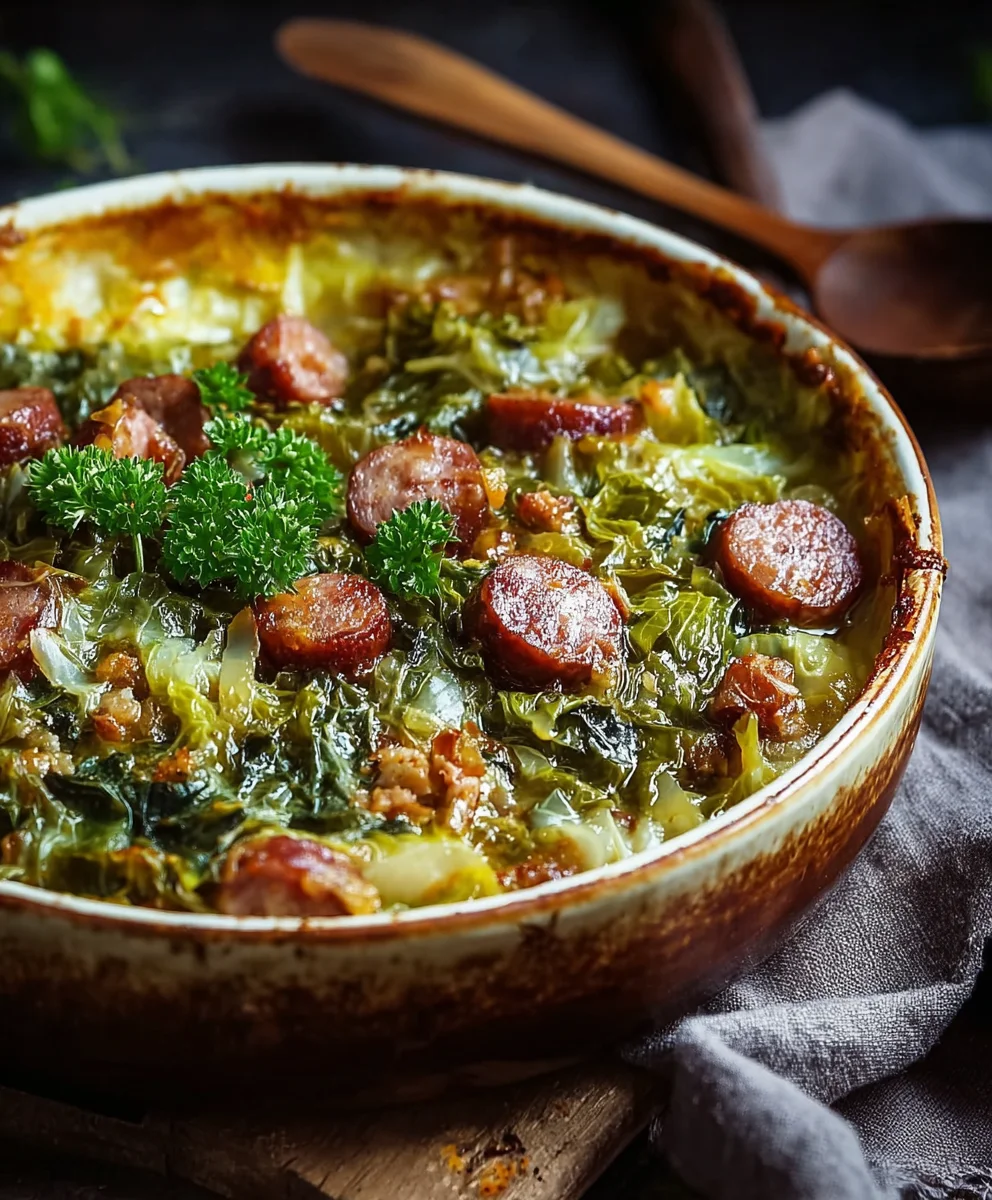 Chou Vert Braisé au Bœuf: Plat Rustique & Réconfortant
